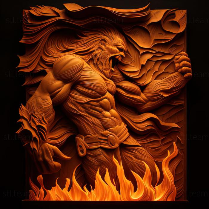 3D модель Эволюция от огня Flaming Memories Pokabu VS Enbuoh (STL)